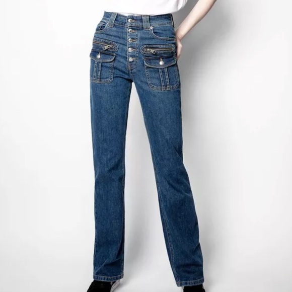 Zadig and Voltaire Women's High-Waisted White Jeans - Picture 5 of 8